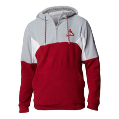 St. Louis Cardinals Men's Lodge Fleece Quarter-Zip Hoodie Red