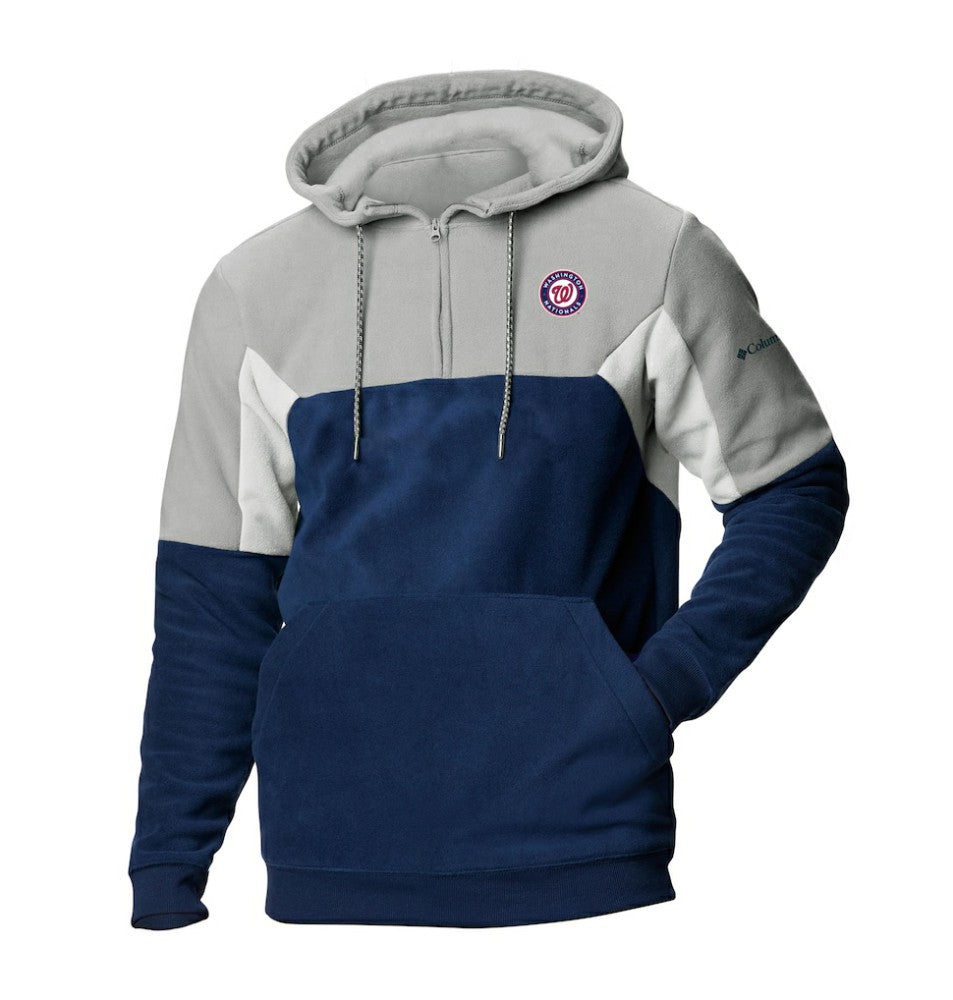 Washington Nationals Men's Lodge Fleece Quarter-Zip Hoodie Navy