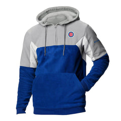 Chicago Cubs Men's Lodge Fleece Quarter-Zip Hoodie Royal