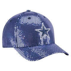 Dallas Cowboys New Era Women's Sequin 9FORTY Adjustable Hat - Navy outlet