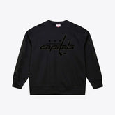 Washington Capitals Mitchell & Ness Phantom Fleece Crew Neck Sweatshirt - Black Sweatshirts