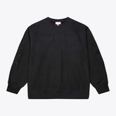 Detroit Red Wings Mitchell & Ness Phantom Fleece Crew Neck Sweatshirt - Black Sweatshirts