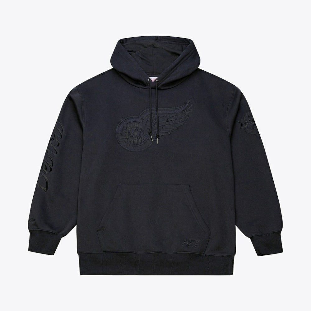 Detroit Red Wings Mitchell & Ness Phantom Fleece Hoodie - Black Hoodies