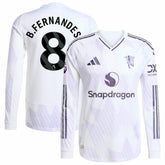 Bruno Fernandes Manchester United 2025/26 Away Long Sleeve Player Jersey - White outlet