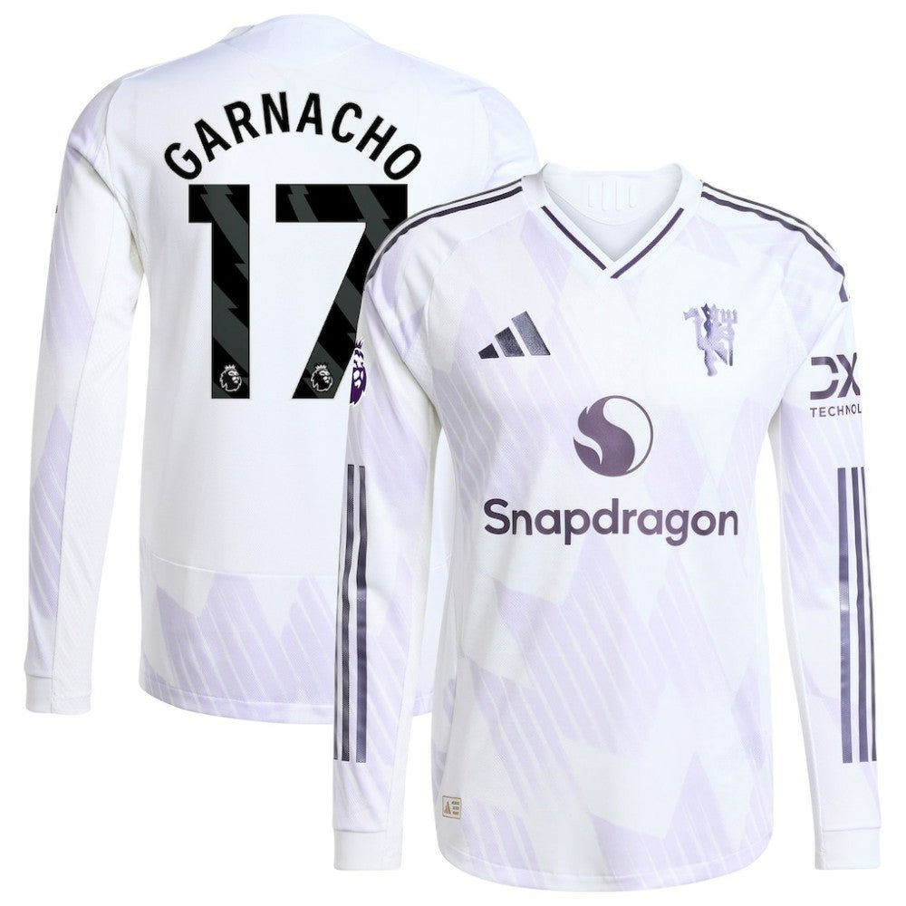Alejandro Garnacho Manchester United 2025/26 Away Long Sleeve Player Jersey - White online