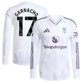Alejandro Garnacho Manchester United 2025/26 Away Long Sleeve Player Jersey - White online