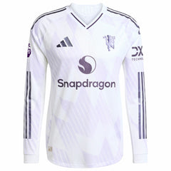 Mason Mount Manchester United 2025/26 Away Long Sleeve Player Jersey Discount - White