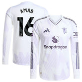 Amad Diallo Manchester United 2025/26 Away Long Sleeve Player Jersey - White shop