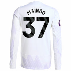 Kobbie Mainoo Manchester United 2025/26 Away Long Sleeve Player Jersey - White for sale