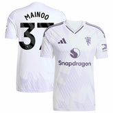 Kobbie Mainoo Manchester United 2025/26 Away Replica Player Jersey - White for sale