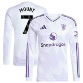 Mason Mount Manchester United 2025/26 Away Replica Long Sleeve Player Jersey - White discount