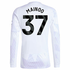 Kobbie Mainoo Manchester United 2025/26 Away Replica Long Sleeve Player Jersey - White outlet