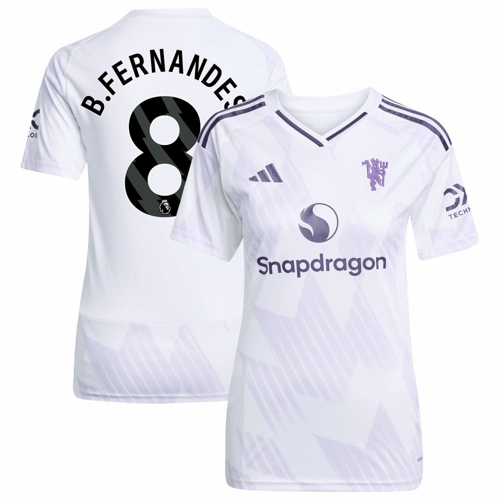 Bruno Fernandes Manchester United Women's 2025/26 Away Replica Player Jersey - White outlet