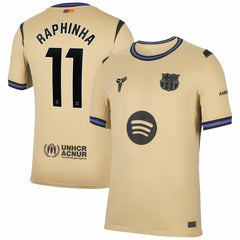 Raphinha Barcelona 2025/26 Away Stadium Replica Jersey - Gold cheap