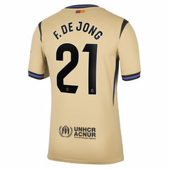 Frenkie de Jong Barcelona 2025/26 Away Stadium Replica Jersey - Gold online
