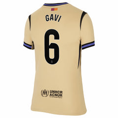 Gavi Barcelona Women's 2025/26 Away Stadium Replica Jersey - Gold discount