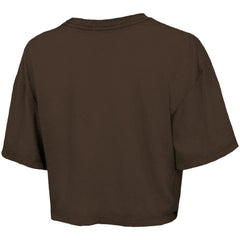 San Diego Padres Majestic Threads Women's Boxy Crop T-Shirt Brown