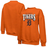 Detroit Tigers Majestic Threads Women's Bernard Classic Tri-Blend Sweatshirt Orange