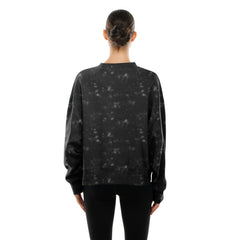 Chicago Bulls Women's Throwback Collection Mineral Wash Crewneck Sweatshirt - Black sale