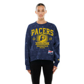 Indiana Pacers Women's Throwback Collection Mineral Wash Crewneck Sweatshirt - Navy sale