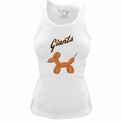 San Francisco Giants Tiny Turnip Women's Fitted Balloon Dog Tri-Blend Tank Top White