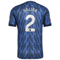William Saliba Arsenal 2025/26 Away Player Jersey - Blue for sale
