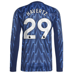 Kai Havertz Arsenal 2025/26 Away Replica Long Sleeve Player Jersey - Blue for sale