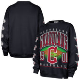 Cleveland Guardians Women's Trendy Team Go Big Oversized Sweatshirt Navy