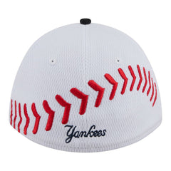 New York Yankees Youth Baseball 39THIRTY M-Crown Flex Hat White/Navy