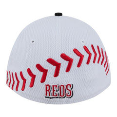 Cincinnati Reds Youth Baseball 39THIRTY M-Crown Flex Hat White/Red