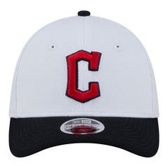 Cleveland Guardians Youth Baseball 39THIRTY M-Crown Flex Hat White/Navy