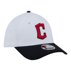 Cleveland Guardians Youth Baseball 39THIRTY M-Crown Flex Hat White/Navy