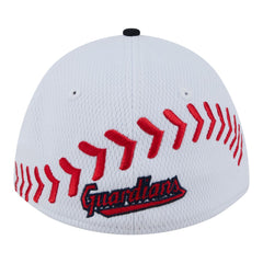 Cleveland Guardians Youth Baseball 39THIRTY M-Crown Flex Hat White/Navy