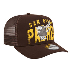 San Diego Padres Youth Logo Fade A-Frame 9FIFTY Snapback Hat Brown