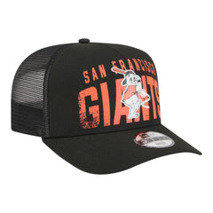 San Francisco Giants Youth Logo Fade A-Frame 9FIFTY Snapback Hat Black