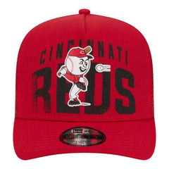 Cincinnati Reds Youth Logo Fade A-Frame 9FIFTY Snapback Hat Red