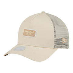 New York Mets Women's Tonal Patch 9FORTY M-Crown A-Frame Trucker Adjustable Hat Light Beige