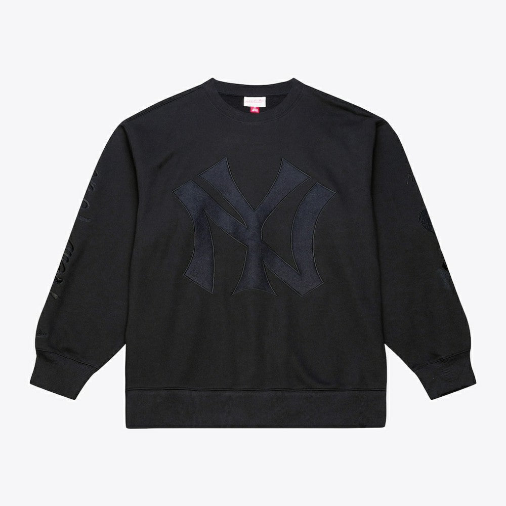 New York Yankees Phantom Fleece Crewneck Sweatshirt Black