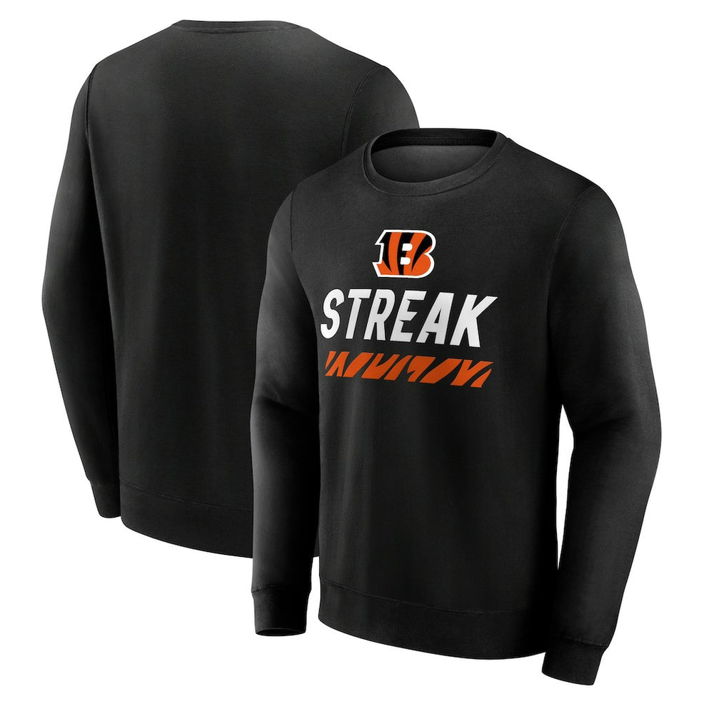 Cincinnati Bengals Streak Pullover Sweatshirt - Black on sale