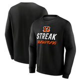 Cincinnati Bengals Streak Pullover Sweatshirt - Black on sale