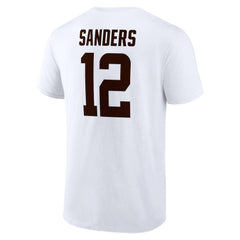Shedeur Sanders Cleveland Browns Icon Name & Number T-Shirt - White for sale