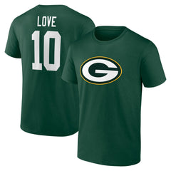 Jordan Love Green Bay Packers Icon Name & Number T-Shirt - Green outlet