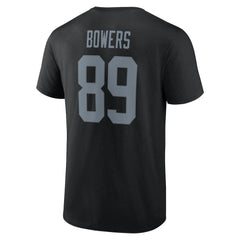 Brock Bowers Las Vegas Raiders Icon Name & Number T-Shirt - Black for sale