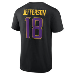 Justin Jefferson Minnesota Vikings Icon Name & Number T-Shirt - Black cheap
