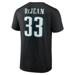 Cooper DeJean Philadelphia Eagles Icon Name & Number T-Shirt - Black for sale