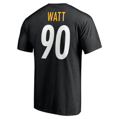 T.J. Watt Pittsburgh Steelers Icon Name & Number T-Shirt - Black outlet