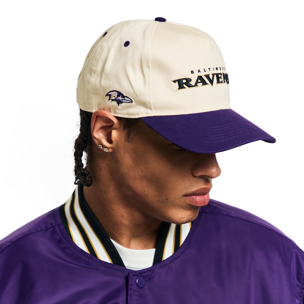 Baltimore Ravens Golf Wang Unisex Snapback Hat - Cream/Purple online