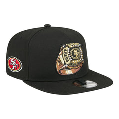 San Francisco 49ers New Era Super Bowl Ring 9FIFTY A-Frame Adjustable Hat - Black outlet