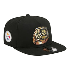 Pittsburgh Steelers New Era Super Bowl Ring 9FIFTY A-Frame Adjustable Hat - Black outlet