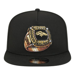 Denver Broncos New Era Super Bowl Ring 9FIFTY A-Frame Adjustable Hat - Black on sale